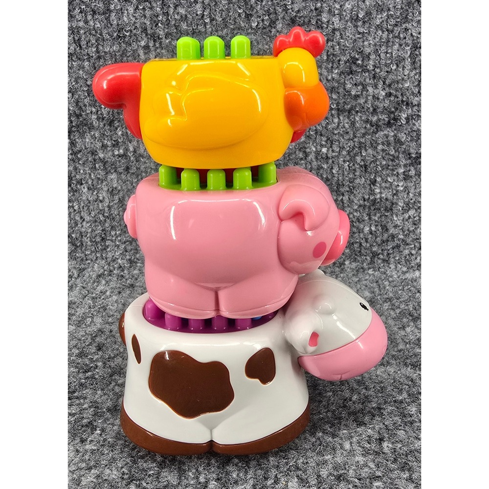 Fisher Price Shake and Stack Figures Lot of 3 Multicolor Farm Animals Vtg Y2K - Picture 4 of 11